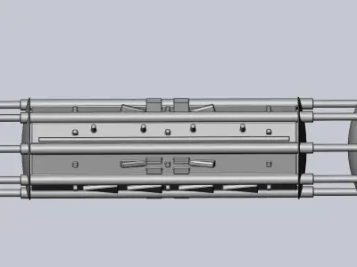 Orion Drive Two Ended Interstellar Ship Concept 3D print model