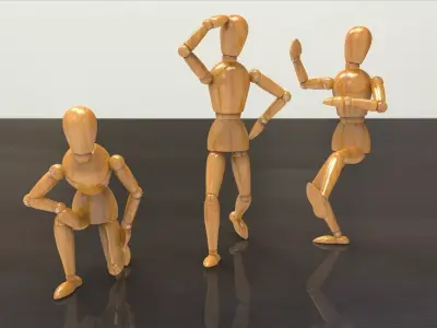 Wooden Dummy 3D model purchase
