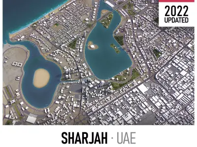 Sharjah Low-poly 3D model