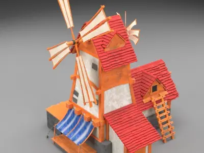 warehouse Low-poly 3D model