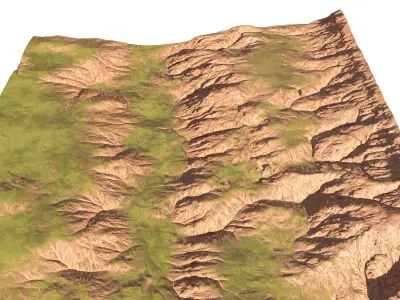 Terrain mountain hill 3D model