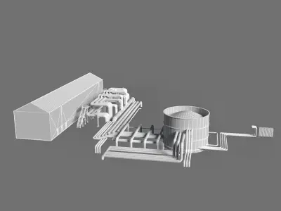 Industrial Building 3D model 5