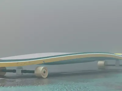 Sci-fi Skateboard 3D model