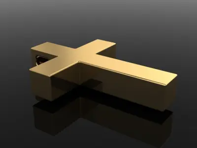 BOXED CROSS HOLLOWED RELIGIOUS FASHION PENDANT 3D print model