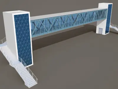 Pedestrian Bridge 3D model
