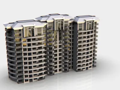 Apartment Buildings 3D model