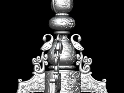 Vintage Pillar  3D print model