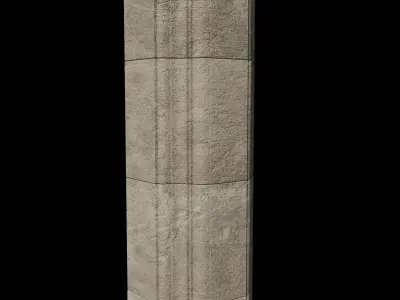 Gothic Stone Doorwall low-poly PBR 4k Free low-poly 3D model