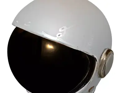 Worn Astronaut Helmet PBR Model Low-poly 3D model