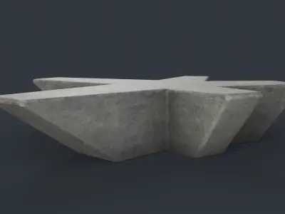 Modern Outdoor Bench 84 PBR Game Ready Low-poly 3D model