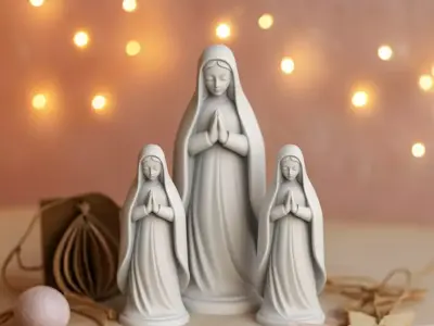 Virgin Mary Praying  Christmas Nativity Madonna Figure 3D print model