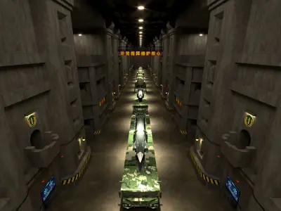 nuclear bunker underground of china 3D model