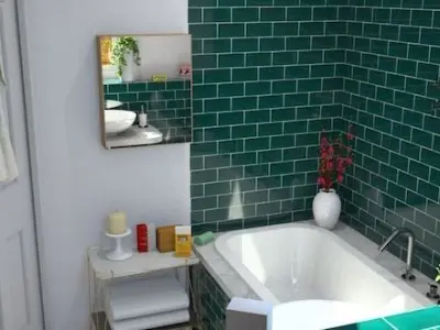 Complete bathroom 1 Low-poly 3D model