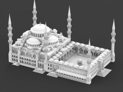 The Blue Mosque 3D print model