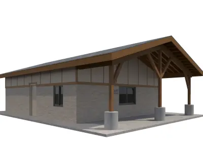 Public Building-001 Restroom 3D model