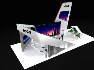 Exhibition Stall stand 13X6 3D model