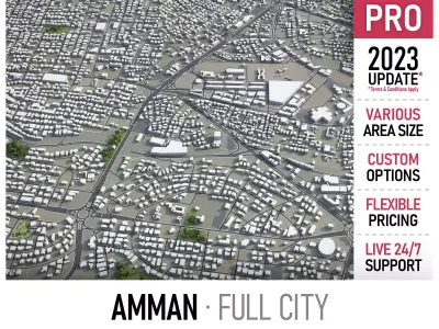 Amman Low-poly 3D model