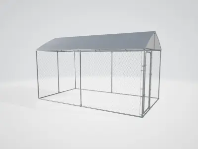 Dog pen Low-poly 3D model