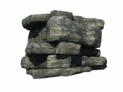 Rocky Cliff Low-poly 3D model