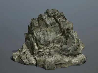 Mountain 2 rock Low-poly 3D model