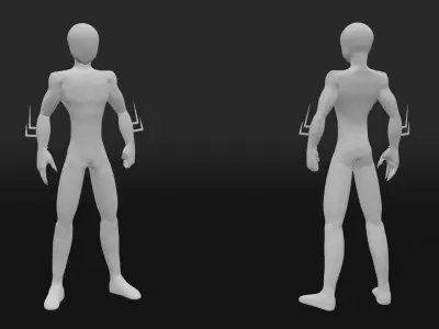 Spectacular Spider - Man 2099 White Low-poly 3D model