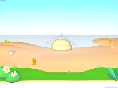 cartoon beach 3D model purchase