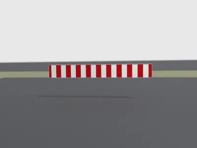 Construction Barrier Version 1 600-35 250x2400mm  Low-poly 3D model