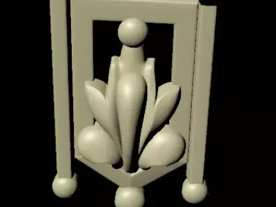 Central decor ornament for furniture Free 3D model 39