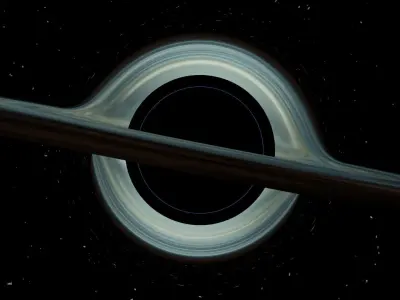 Interstellar Black hole Low-poly 3D model