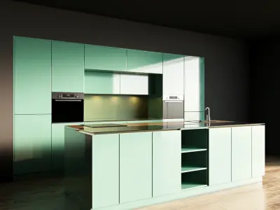 87-Kitchen3 glossy 8 3D model