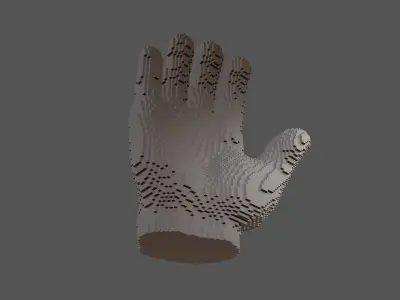 Voxel Style Hand v1 005 3D model