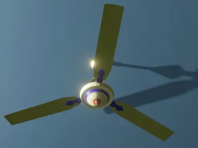 Roof Fan Low-poly 3D model