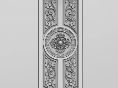 Wood cnc carving door design 3D print model