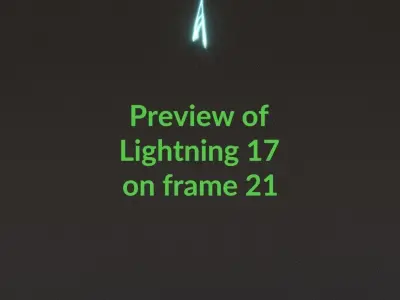 Animated Lightning v17 Low-poly 3D model