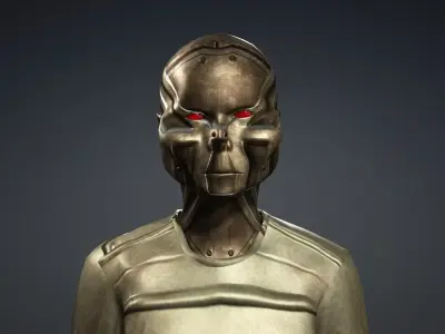 Robot boy with 265 Morphs for Unreal -  3D model