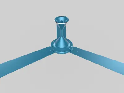 Ceiling Fan blue 3D model