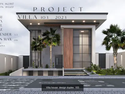Villa house design - duplex    4 MODELS 3D Model Pack