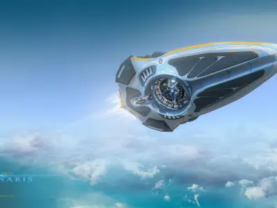 Luminaris Starship Low-poly 3D model