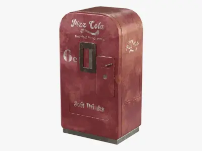 Cola Vending Machine Low-poly 3D model