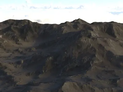 Landscape 77 Low-poly 3D model