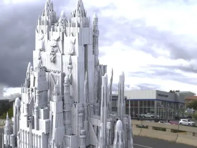 Akkadian Great tower of high priestess 3D model
