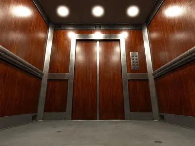 Classic Elevator Low-poly 3D model