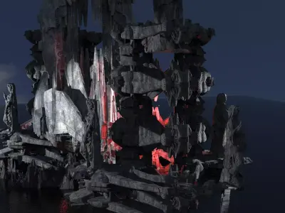 Dimensions shift towers Kit bash 2  3D model