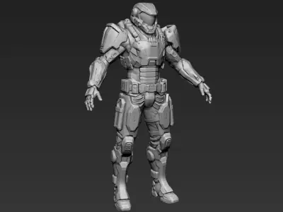 Sci-Fi Military Armour Basemesh 005 3D model