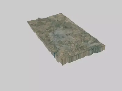 Shimkent City Low-poly 3D model