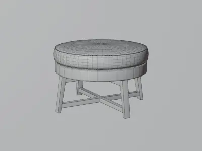 Free Ottoman Free low-poly 3D model