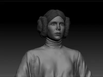 Carrie Fisher - Leia Organa - Star Wars A new hope 3D print model
