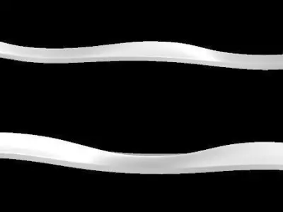 carved frame for mirror 3D model 3