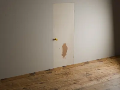 Old Wooden Door Free 3D model