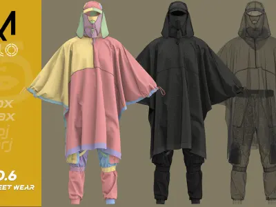 Mens Street outfit Gang Style 3D model